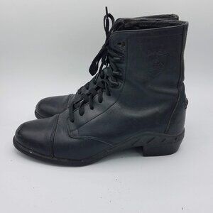 Ariat Boots Womens 7 Black Heritage Lace Up Leather Western Work 50007